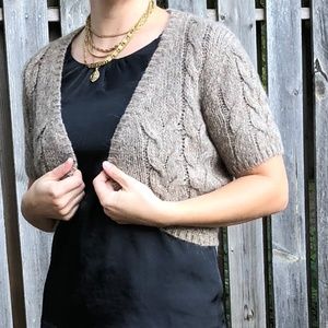 Gold/Tan Anthropologie Shrug, Medium